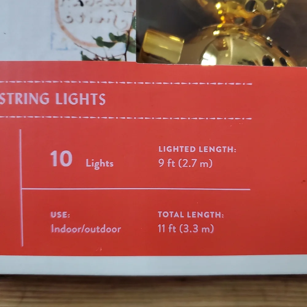 Opalhouse String Lights Indoor Outdoor Gold Patio Home Decor